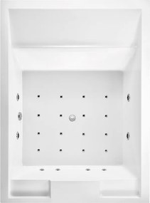 Acrilan Queen White Gloss - Ακρυλική Μπανιέρα 215x160 εκ - Maxxcoat, Αερομασάζ