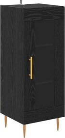 vidaXL Highboard 2 pcs Μαύρη Οξυά Επεξεργασμένο ξύλο