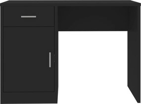 vidaXL Γραφείο με Συρτάρι &amp; Ντουλάπι Μαύρο 100x40x73 εκ. Επεξεργ. Ξύλο