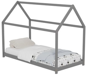 ΚΡΕΒΑΤΙ ΠΑΙΔΙΚΟ PEPE HM677.05 τ.MONTESSORI ΞΥΛΟ ΠΕΥΚΟ ΓΚΡΙ- 190x90εκ