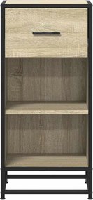 vidaXL Συρταριέρα Sonoma Δρυς 35,5x35x76 εκ. Επεξ. Ξύλο + Μέταλλο