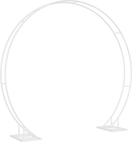 vidaXL Διπλός Γάμος Αψίδα Λευκό 220 x 45 x 200 εκ. Ατσάλι