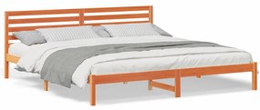 vidaXL Σκελετός Κρεβατιού Καφέ κεριού 200 x 210 cm Μασίφ ξύλο πεύκου