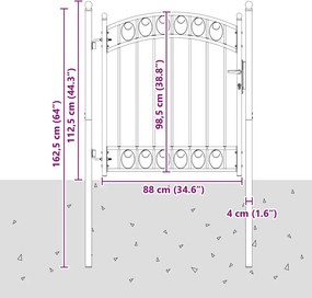 vidaXL Πόρτες περίφραξης EMMEN 104 x 98,5 cm Κλειδώσιμο