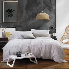 Σετ 3τμχ Κουβερλί Arrow Grey Ρυθμός  Semi-double 160x240cm 100% Βαμβάκι
