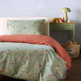 Σεντόνια Παιδικά Picky (Σετ 3τμχ) Green-Terra Kentia Μονό 160x245cm 100% Βαμβάκι