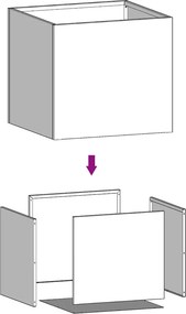vidaXL Ζαρντινιέρα Ανθρακί 42x40x39 εκ. από Χάλυβα