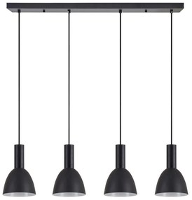 Φωτιστικό Οροφής - Ράγα Adept Tube 77-8553 85x16x300cm 4xE27 60W Black Homelighting