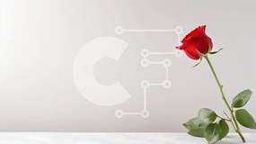 Intra Συλλεκτικό Ξύλινο Παζλ Plywood 4mm - Κόκκινο τριαντάφυλλο σε μαρμάρινο τραπέζι Σε Ξύλινο Κουτί - Διαστάσεις Puzzle: 10x10 cm – 25 κομμάτια