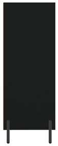 Ραφιέρα Μαύρη 69,5x32,5x90 εκ. από Επεξεργασμένο Ξύλο - Μαύρο