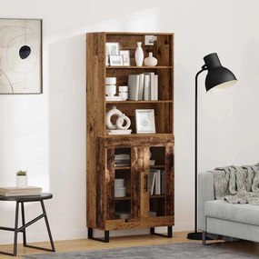 vidaXL Highboard 2 pcs Παλιό ξύλο Επεξεργασμένο ξύλο
