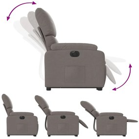 vidaXL Πολυθρόνα Ηλεκτρική Ανακλ.Taupe Υφασμάτινη