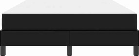 vidaXL Σκελετός Κρεβατιού με στρώμα Μαύρο 140 x 200 cm ύφασμα