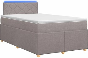 vidaXL Κρεβάτι box spring με στρώμα Taupe 120 x 190 cm Ύφασμα