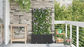 vidaXL Γλάστρα Κήπου 2 τμχ. Μαύρο 80 x 40 x 142 cm PP
