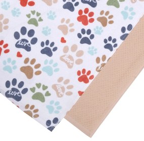 Σετ 2 Τεμ Ποτηρόπανα Τυπωτά 40x60 61 Μπεζ Viopros