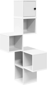 vidaXL Ράφι Γωνίας Τοίχου Λευκό 48 x 48 x 120 εκ. Επεξεργασμένο Ξύλο
