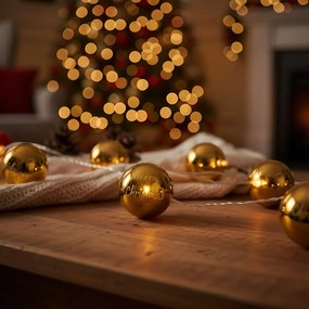 LED λαμπάκια σε σειρά Plastic balls-Xruso-Με χρονοδιακόπτη (10) τεμάχια