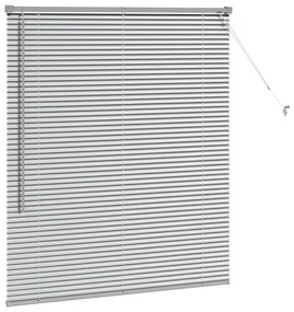 vidaXL Ρολό Παραθύρου με κουρτίνες Ασημί 110 x 130 cm Αλουμίνιο