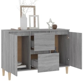 vidaXL Μπουφές Γκρι Sonoma 101 x 35 x 70 εκ. από Επεξεργασμένο Ξύλο