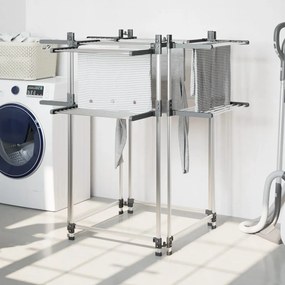 vidaXL Απλώστρα Ρούχων 107 x 107 x 120 εκ. από Αλουμίνιο