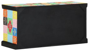 vidaXL Πολύχρωμη Κονσόλα Τηλεόρασης 100x35x50 εκ. από Στερεό Ξύλο Μάνγκο