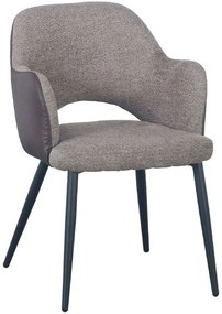 Πολυθρόνα Ascot 03-1064 60x63,5x79cm Dark Brown Metal, Fabric