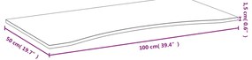 vidaXL Επιφάνεια Γραφείου 100x50x1,5 εκ. από Μπαμπού