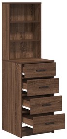 vidaXL Υψηλός Κάδος Καφέ Δρυς 40x41x135 εκ. Κατασκευασμένο Ξύλο