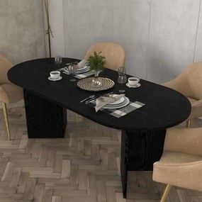Τραπέζι Cortado Megapap χρώμα sencron black 200x90x74εκ.