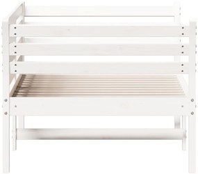 vidaXL Καναπές Κρεβάτι Χωρίς Στρώμα Λευκό 80x200 εκ. Μασίφ Ξύλο Πεύκου