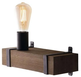 Φωτιστικό Τοίχου - Απλίκα I-Texas-AP1 Natural-Black Luce Ambiente Design Metal,Wood