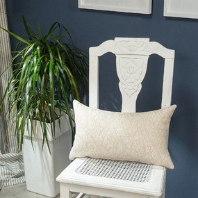 Μαξιλαροθήκη Διακοσμητική Potenza 01 Ecru Teoran 30X50 Cotton-Polyester