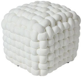 Πουφ (43x43x40) Das Home Stool line Λευκό