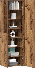 vidaXL Highboard Παλιό ξύλο 50 x 42,5 x 185 εκ.