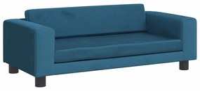 vidaXL Κρεβάτι Σκύλου με Προέκταση Μπλε 100 x 50 x 30 εκ. Βελούδινο