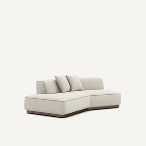 Γωνία καναπέ αριστερή από μελανζέ ύφασμα, JACOPO