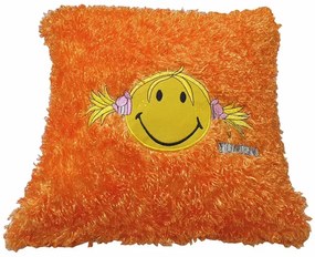 Διακοσμητικό Μαξιλάρι Polyester 45x45εκ. Smiley Face Orange