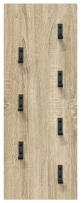 vidaXL Τοίχου Κρεμάστρα Επιτοίχιο Sonoma Δρυς 30 x 1.5 x 80 εκ.