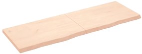 vidaXL Ράφι Τοίχου 180x60x(2-6) εκ. από Ακατέργαστο Μασίφ Ξύλο Δρυός