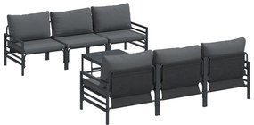 vidaXL Σετ Καναπέ Κήπου με μαξιλάρι με μαξιλάρι 7 pcs Ανθρακί 70 x 70.5 x 31.5 εκ