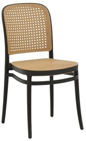 Καρέκλα Nereus pp φυσικό-μαύρο 45x43x84εκ 45x43x84 εκ.