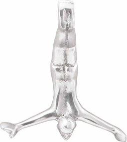 vidaXL Γλυπτική Ασημί 22 x 8 x 25 εκ. Αλουμίνιο