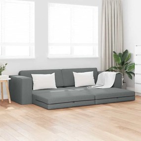 vidaXL Καναπές-Κρεβάτι 2 σε 1 Σκούρος Γκρι 245x150x60.5 cm Υφάσματα