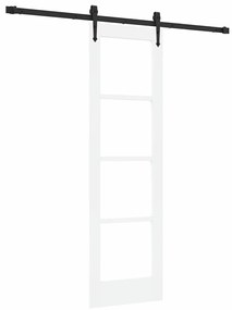vidaXL Ολισθητή Πόρτα Λευκό 61 x 198.5 εκ. Ξύλο και μέταλλο