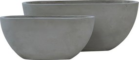 FLOWER POT-4  Set 2 τεμαχίων Cement Grey   1τμχ
