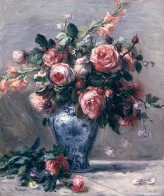 Αναπαραγωγή Vase of Roses, Pierre Auguste Renoir