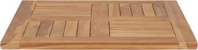 vidaXL Επιφάνεια Τραπεζιού 60 x 60 x 2,5 εκ. Μασίφ Ξύλο Teak