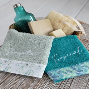 Πετσέτες Summertime (Σετ 2τμχ) Turqoise-Green Nima Towels Set 30x50cm 100% Cotton