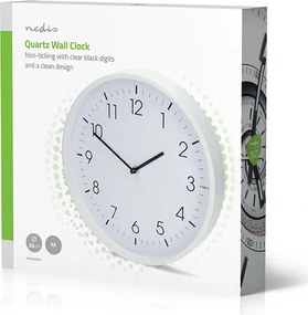 Ρολόι τοίχου Nedis 233-2872 quartz αθόρυβο 30 cm λευκό